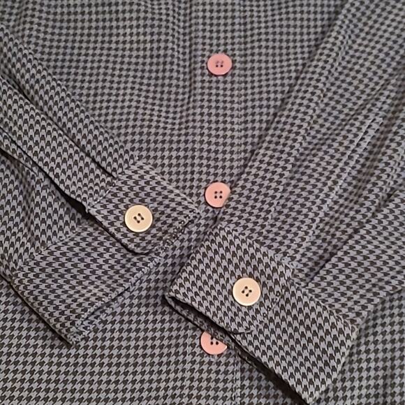 Josephine Chaus Woman Velour Navy Blue & Black Houndstooth Check size 3X - Picture 8 of 11